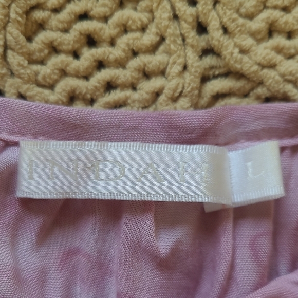 Revolve Indah Mauve Tie-Dye Handkerchief Hem Dress - Size L - Picture 7 of 9